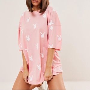 NWT Playboy x Missguided tshirt dress size US 2